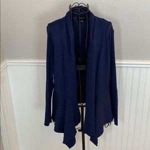 ♥️ Liz Claiborne Navy Sweater Open Front Women’s L